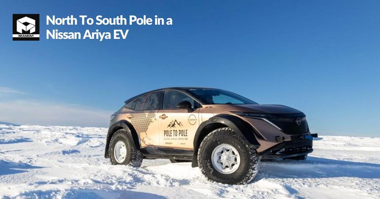 North To South Pole in a Nissan Ariya EV
