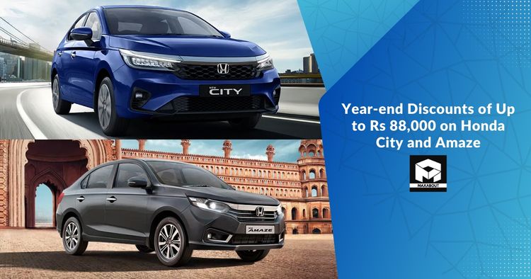 Year-end Discounts of Up to Rs 88,000 on Honda City and Amaze