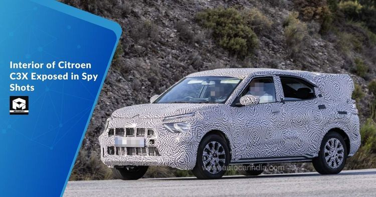 Interior of Citroen C3X Exposed in Spy Shots