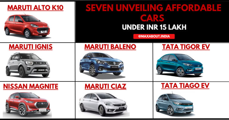 Unveiling 7 Affordable Cars Under Rs 15 Lakh
