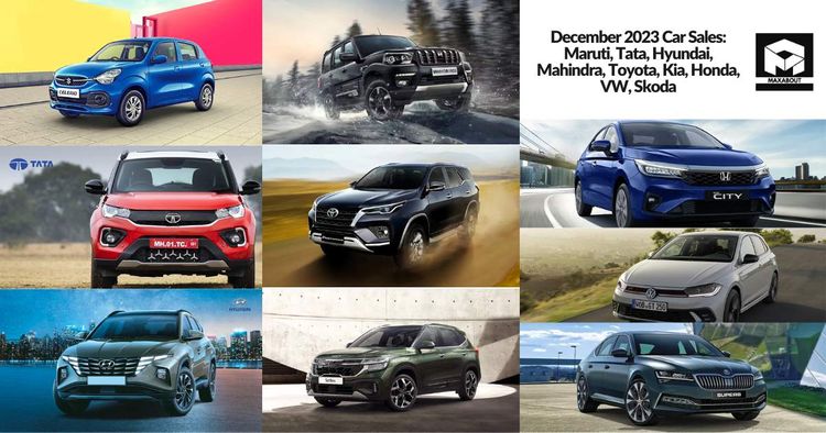 December 2023 Car Sales: Maruti, Tata, Hyundai, Mahindra, Toyota, Kia, Honda, VW, Skoda