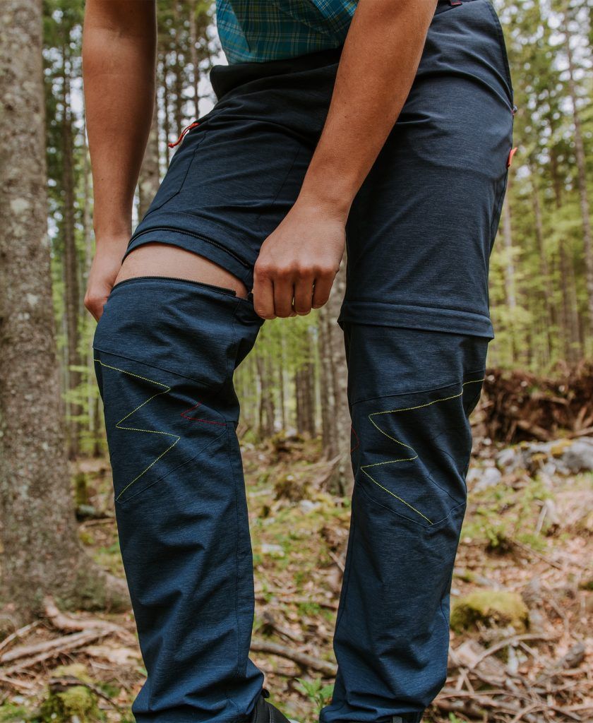 Kasakir pants blue from MAYA MAYA are men's hiking and trekking zip-off pants