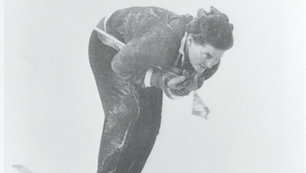 Hedy Schlunegger downhill skiing.