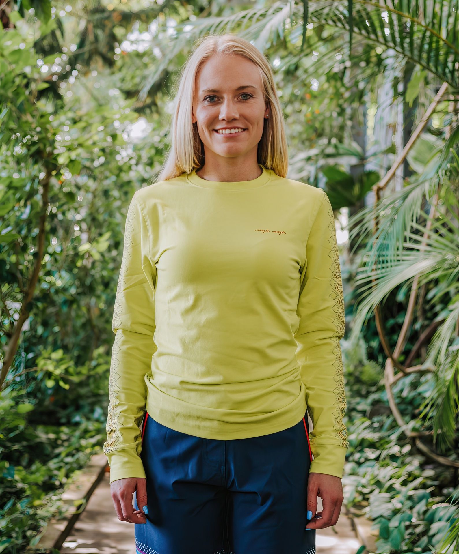 Cualli shirt yellow from MAYA MAYA is a long sleeve women's shirt made from organic cotton