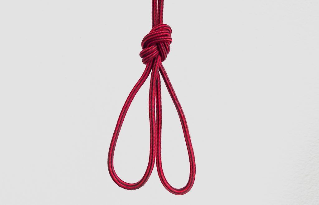 Double figure eight knot for basic mountaineering