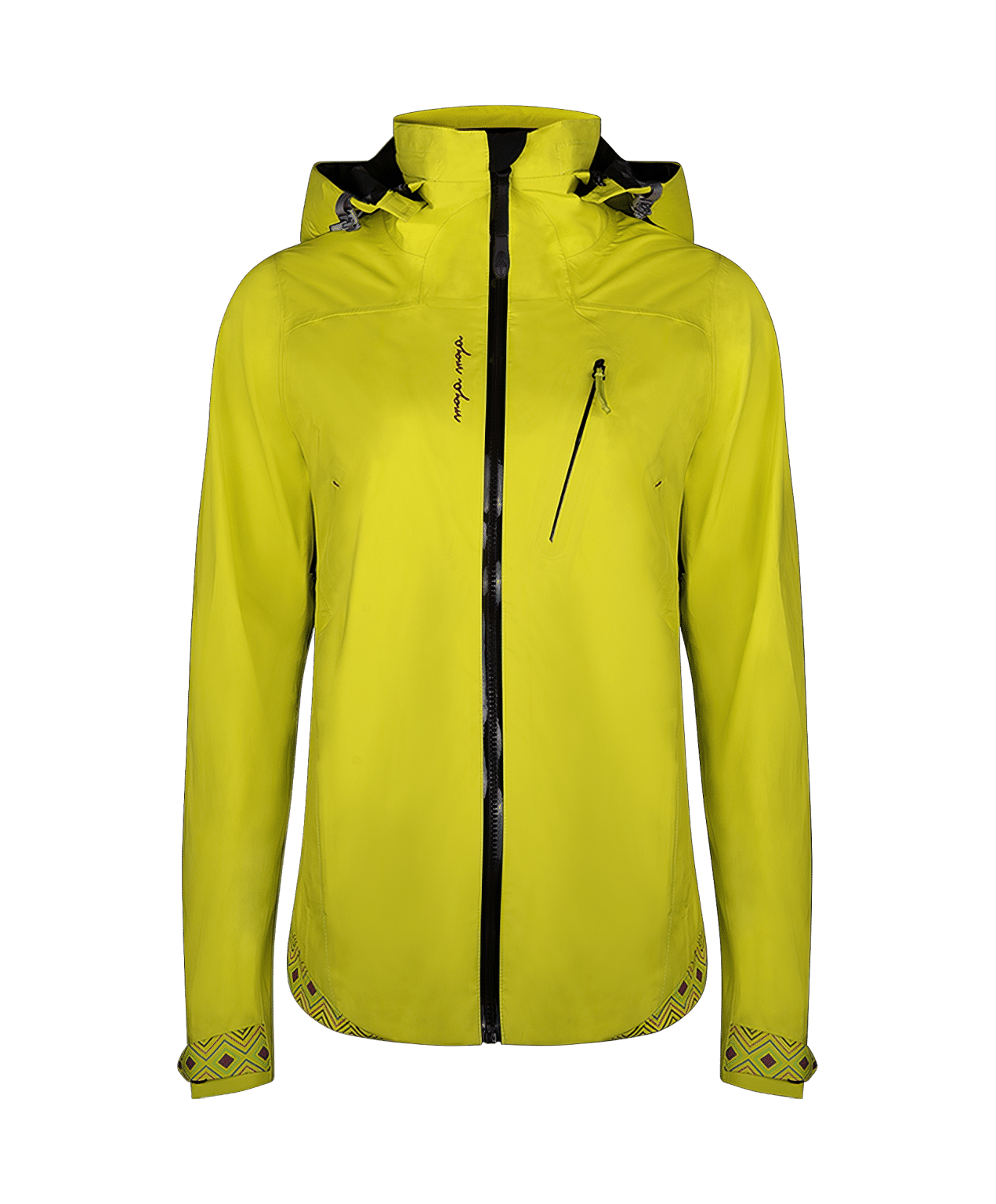 Inda jacket yellow from MAYA MAYA is a hardshell extreme weather jacket for women