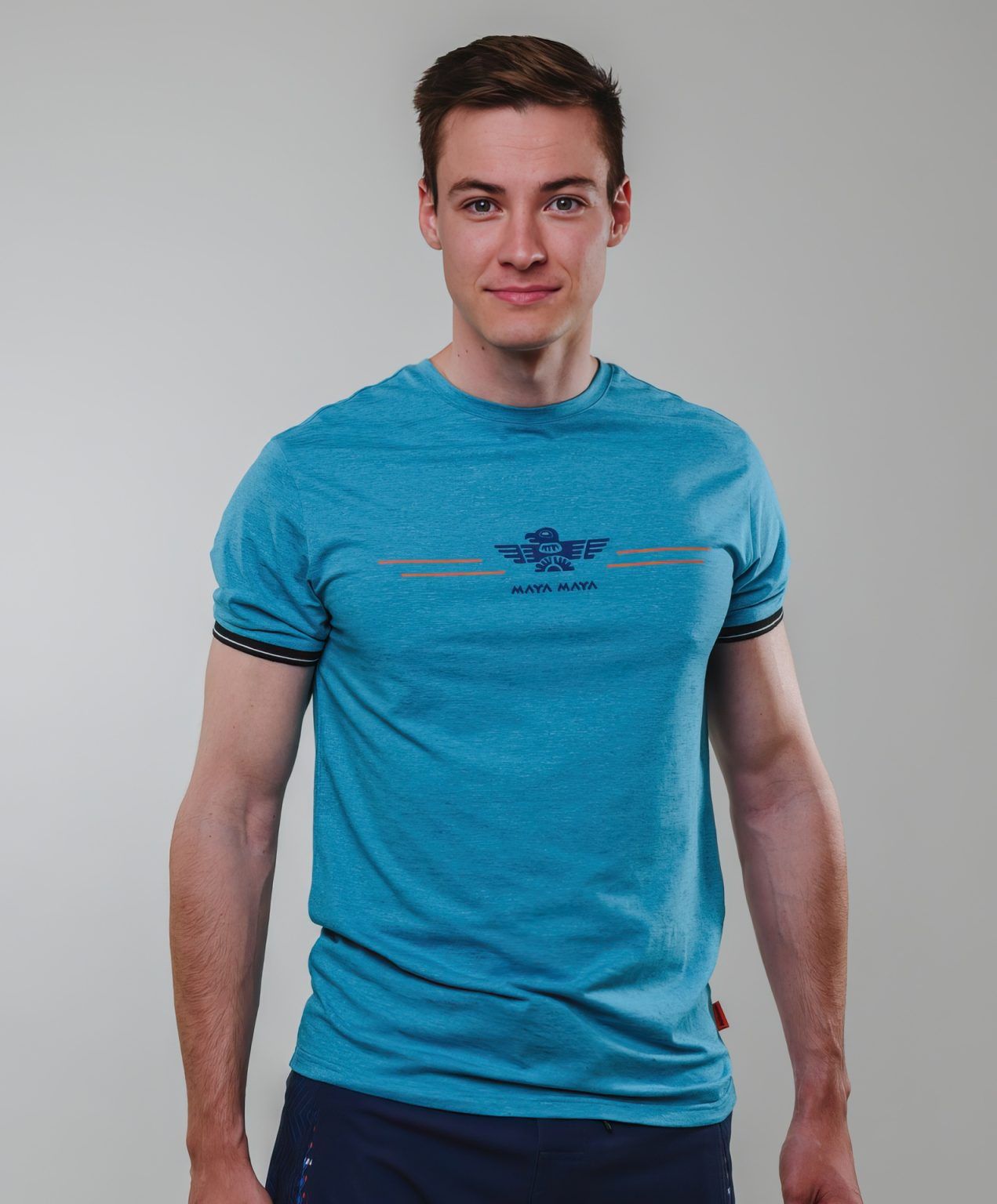 Mayan t-shirt blue for men from MAYA MAYA for freetime