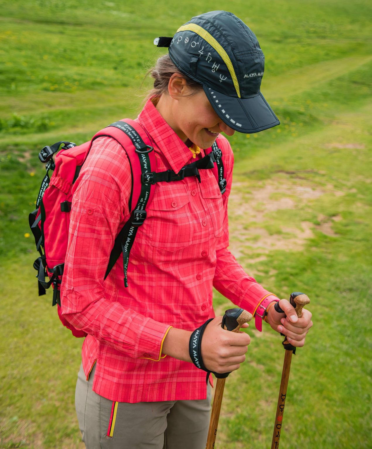 Tenesha shirt red from MAYA MAYA is a women's long sleeve FastDrying shirt for hiking and trekking