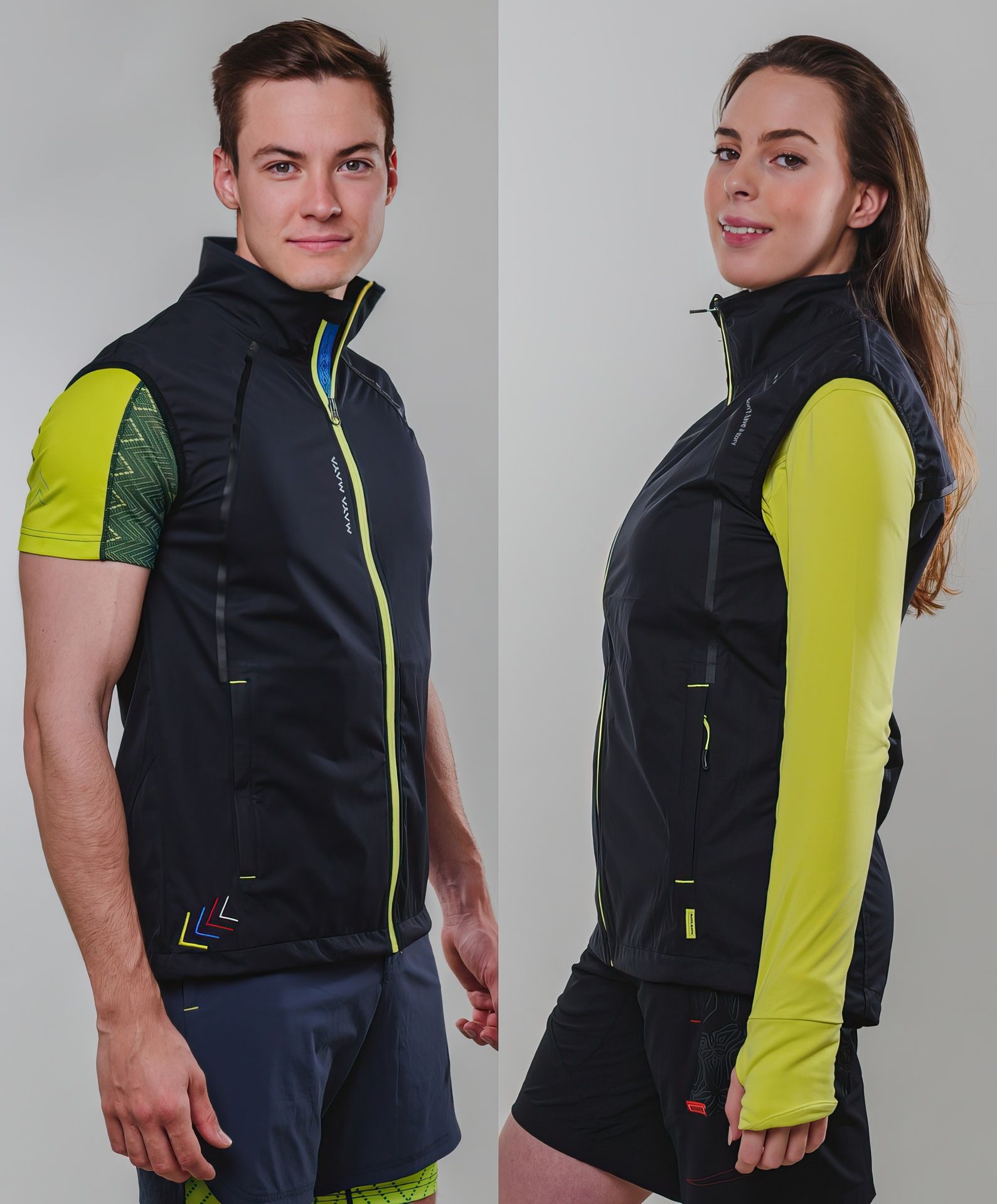 Trail vest black unisex from MAYA MAYA is a breathable hiking and trekking outdoors vest