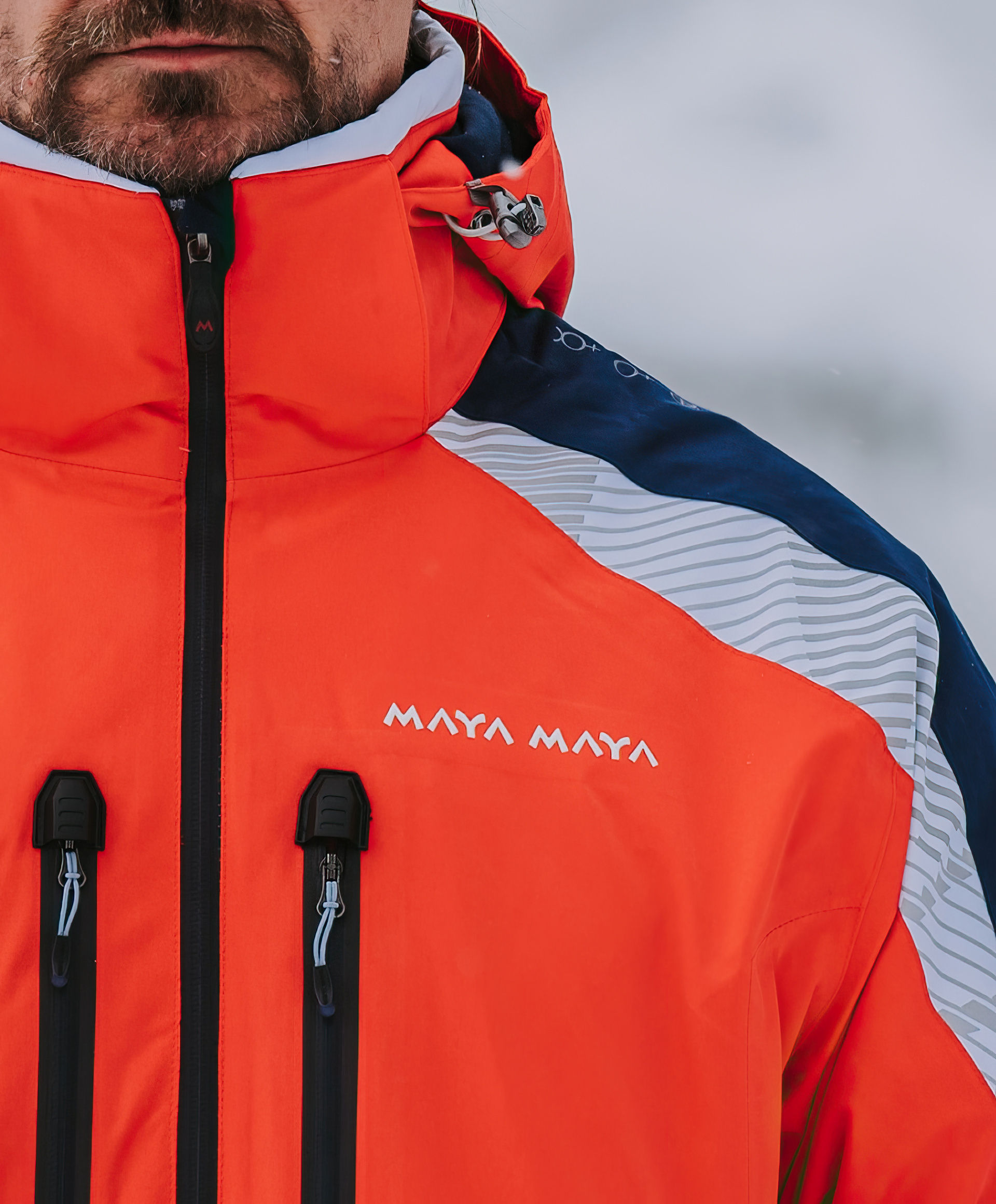 Odion jacket red from MAYA MAYA is a designer ski jacket for men