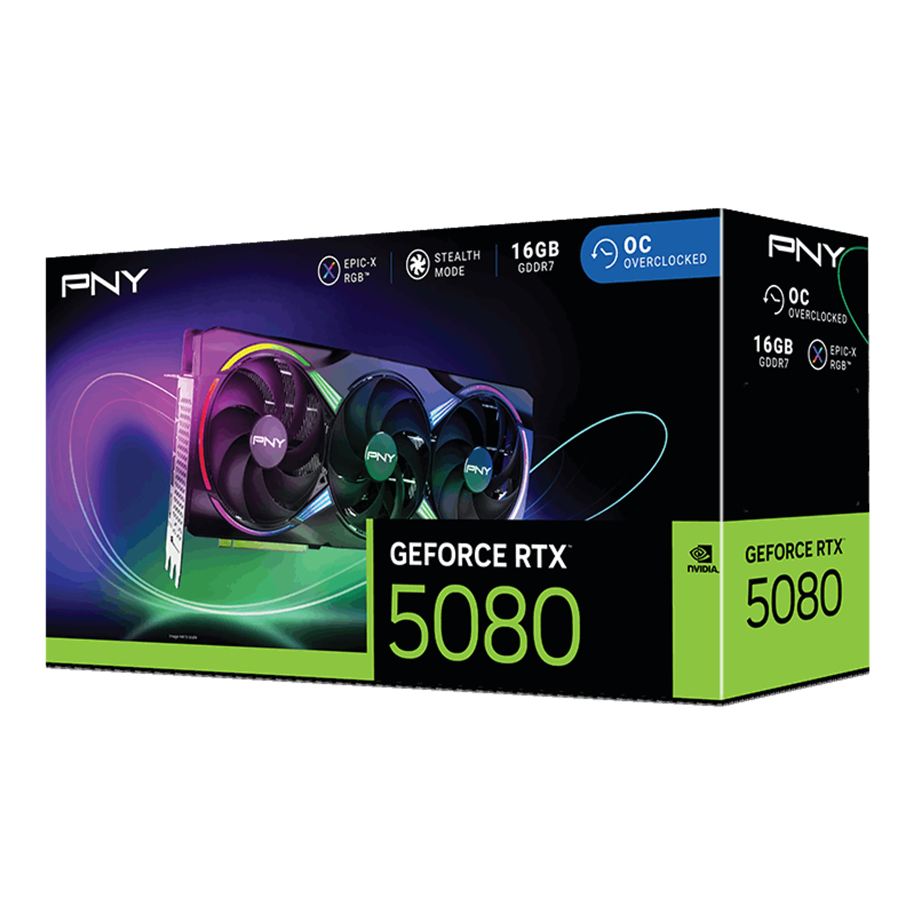 Card màn hình PNY GeForce RTX 5080 16GB GDDR7 ARGB EPIC-X RGB Overclocked Triple Fan 10