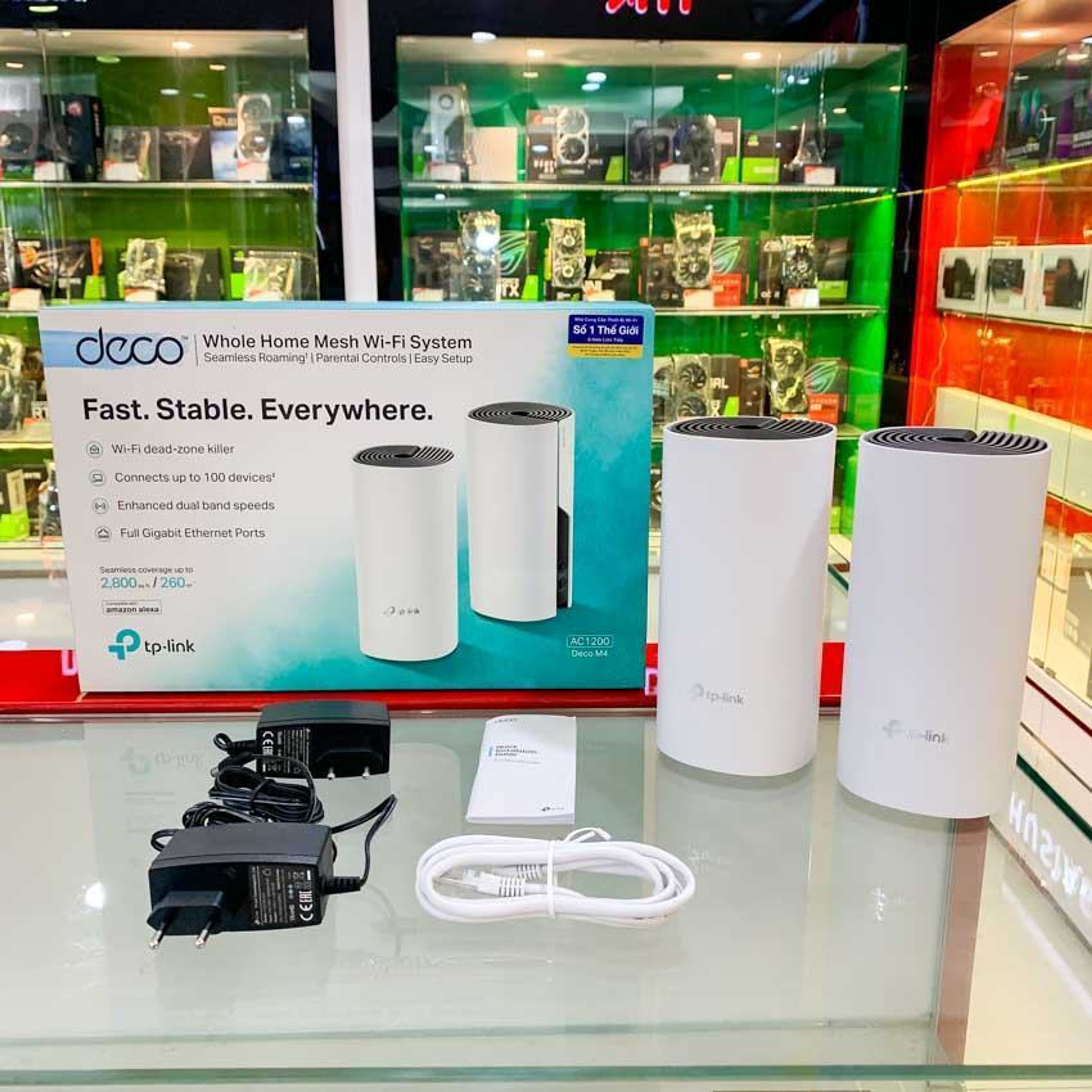 Bộ phát wifi mesh TP-Link Deco E4 (2-Pack) Wireless AC1200Mbps 8