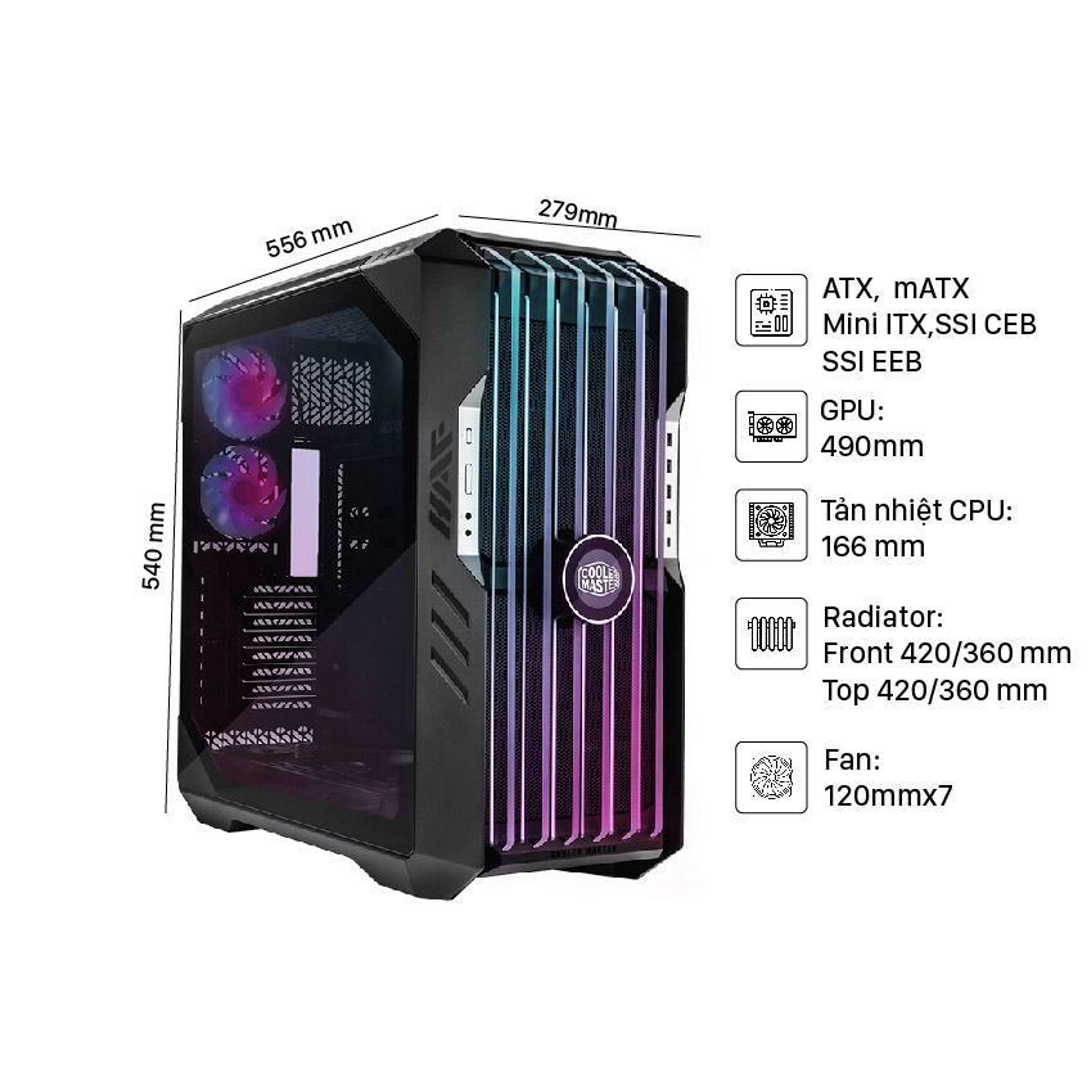 Vỏ Case Cooler Master HAF 700 EVO (Full Tower ) 2