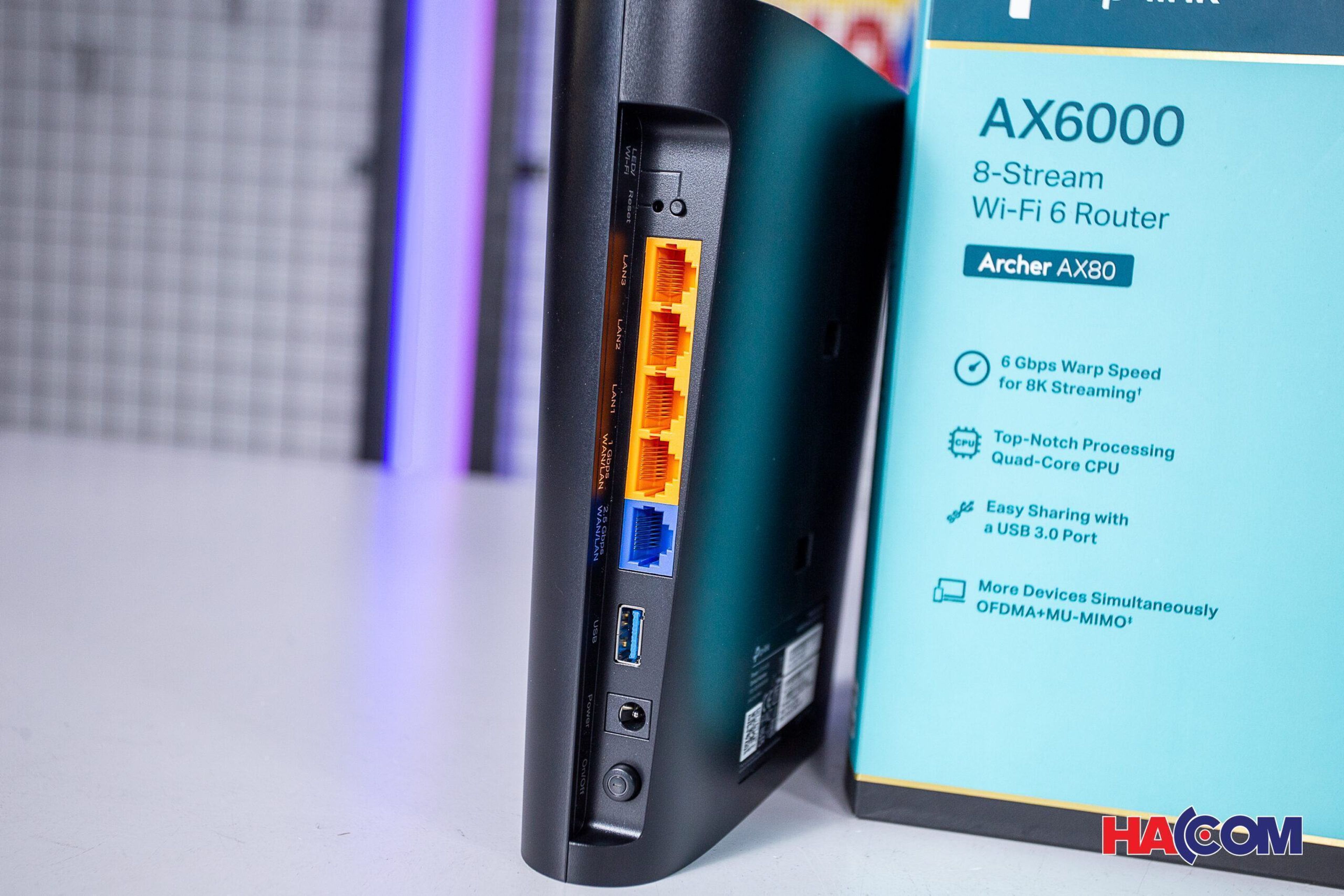 Bộ phát wifi Mesh Tp-Link Archer AX80 Wireless AX6000, 8 Luồng với Cổng 2.5G