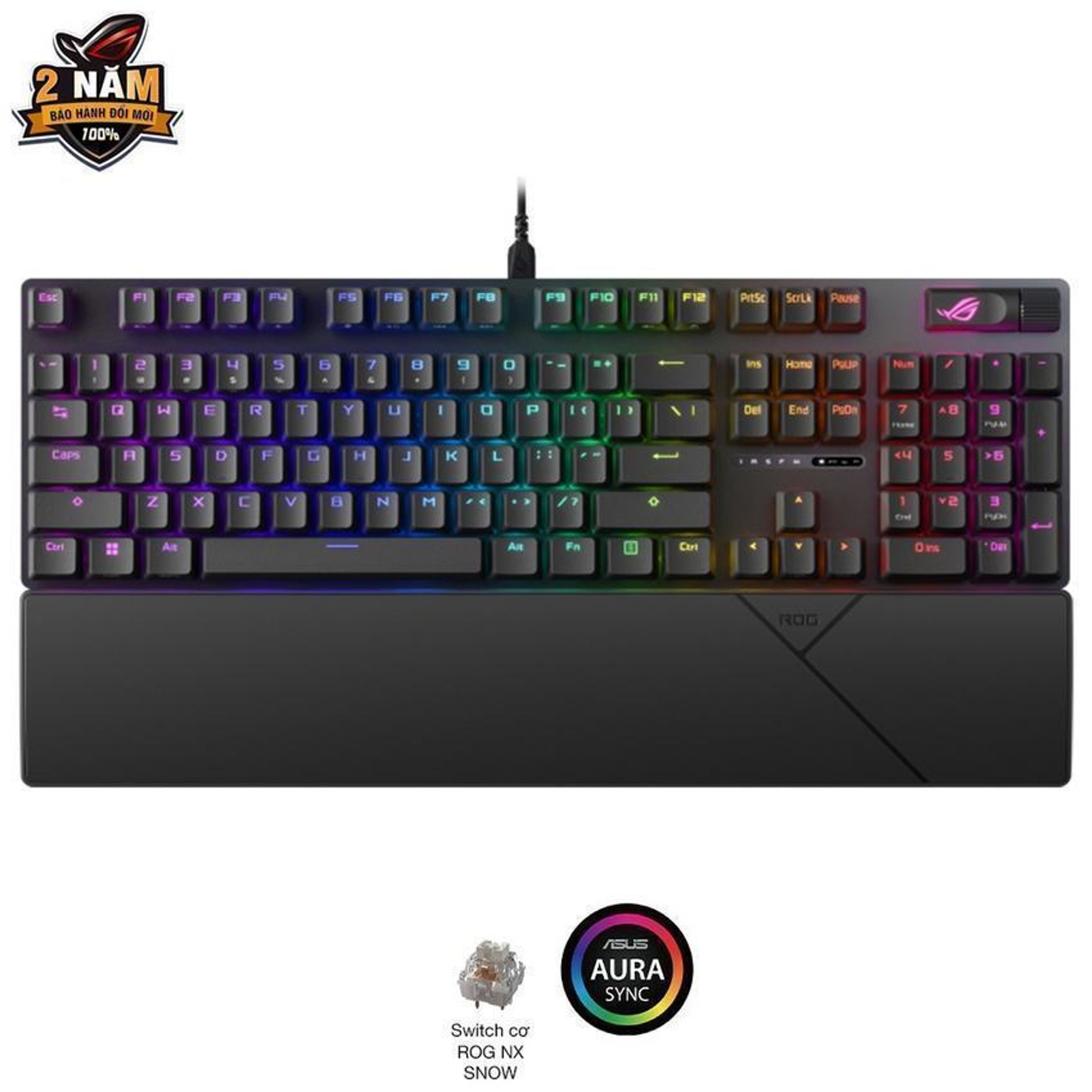 Bàn phím Gaming ASUS ROG STRIX SCOPE II NX USB/Snow SW/ABS/ĐEN _ 90MP036A-BKUA00 1