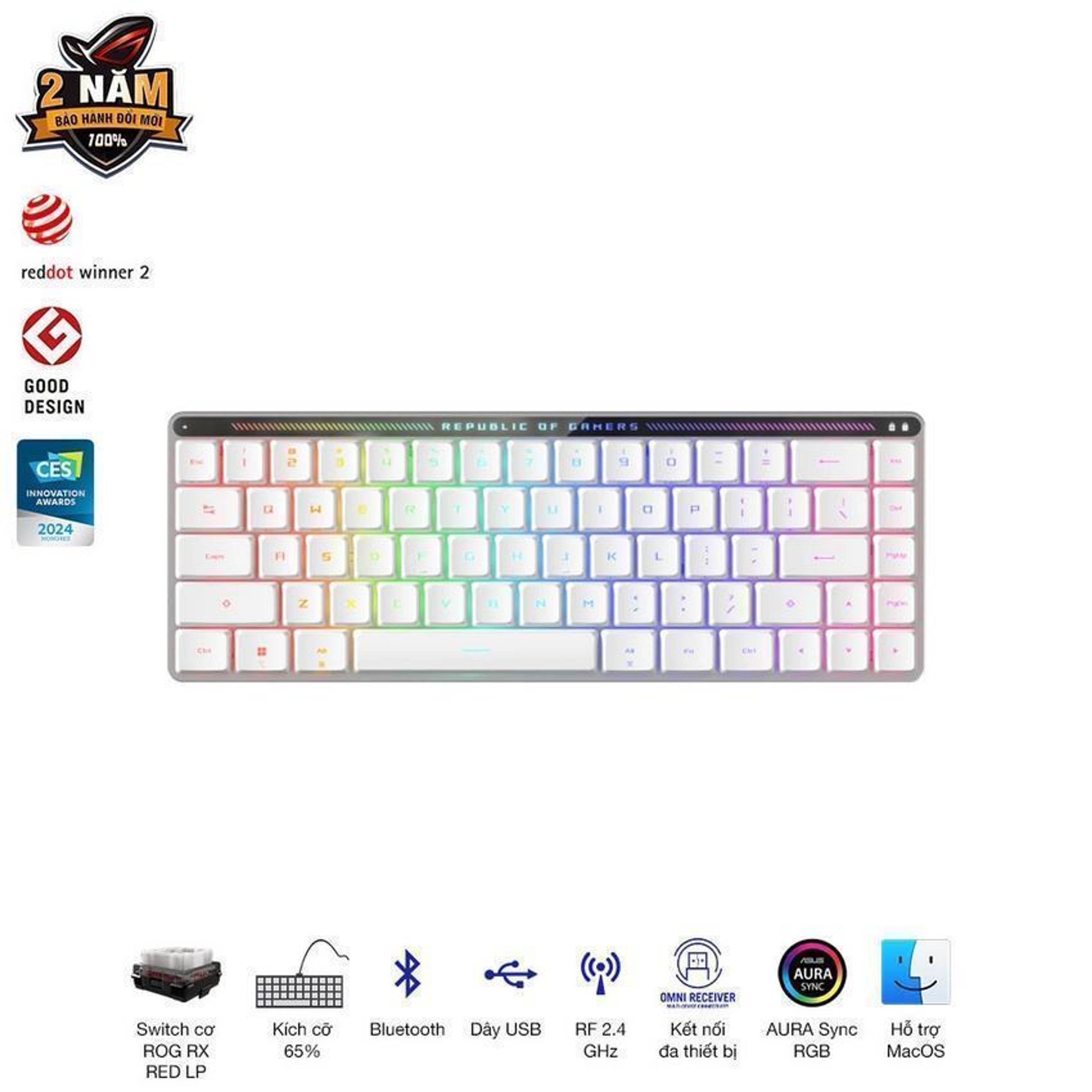 Bàn phím Gaming Asus ROG FALCHION RX LP RED _ 90MP03EC-BKUA10 1
