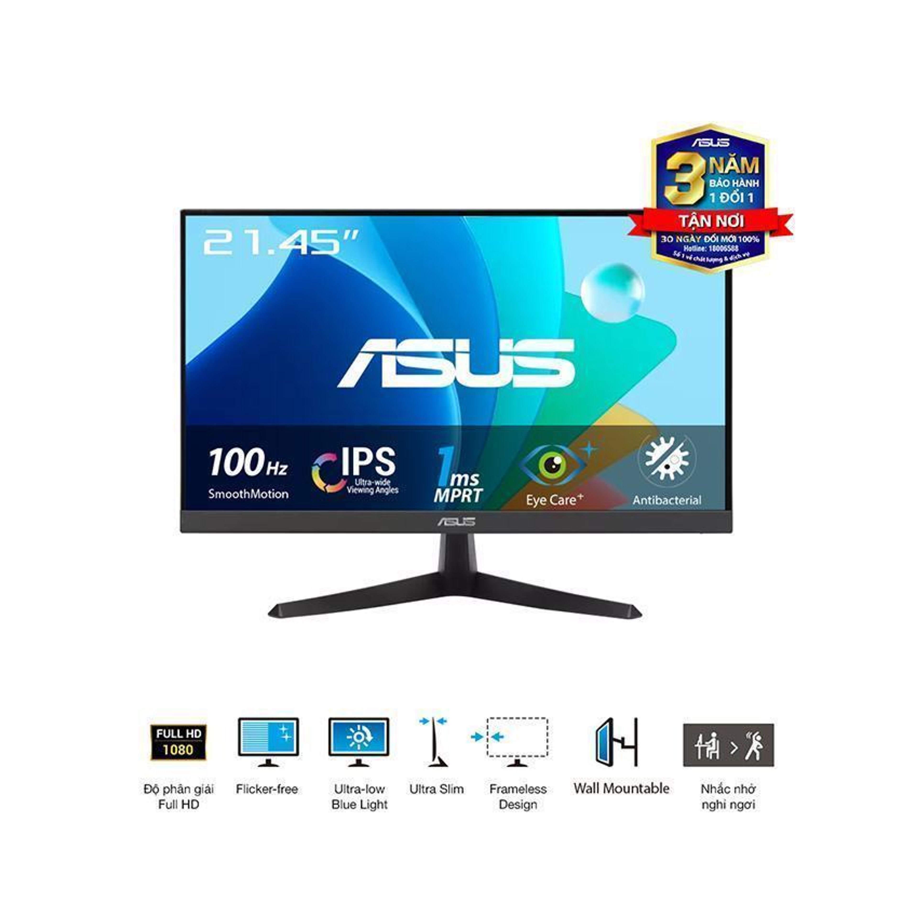 Màn hình ASUS VY229HF (21.5 inch/FHD/IPS/100Hz/1ms) 0