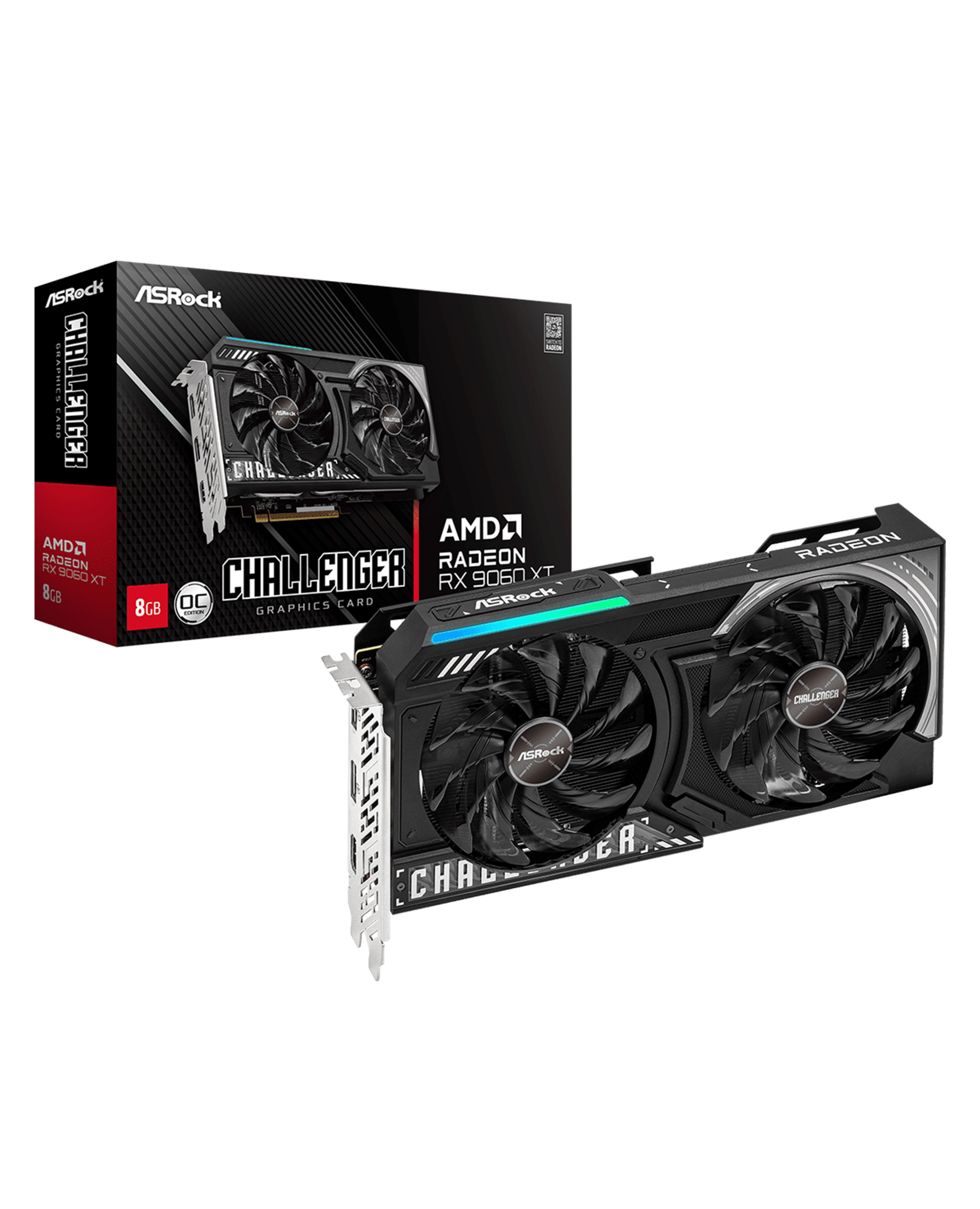 Card màn hình ASROCK AMD Radeon™ RX 9060 XT Challenger 8GB OC 0