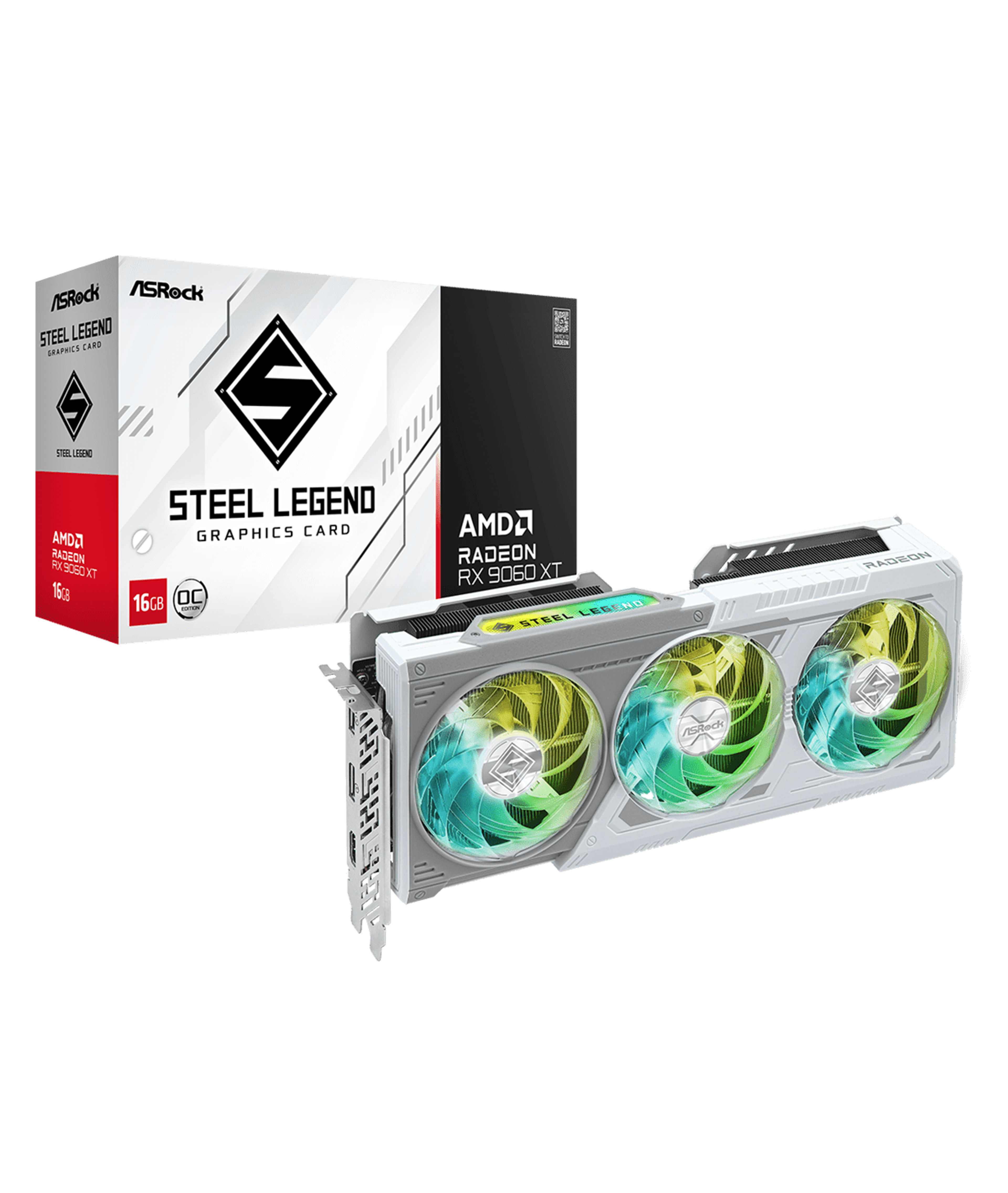 Card màn hình ASROCK AMD Radeon™ RX 9060 XT Steel Legend 16GB OC
