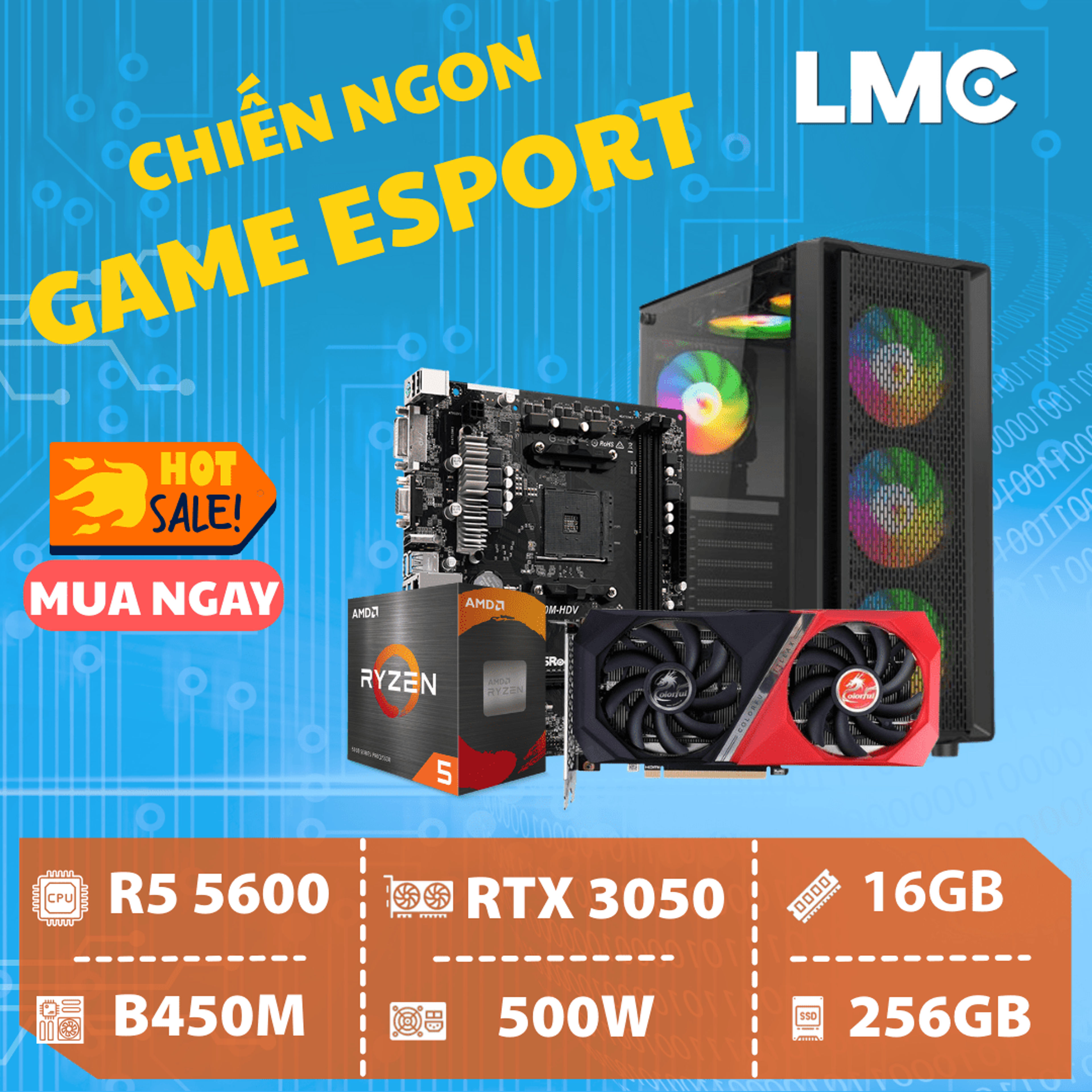 PC HEPHAESTUS SCYTHE 6 - Ryzen 5 5600 / RTX 3050 6GB