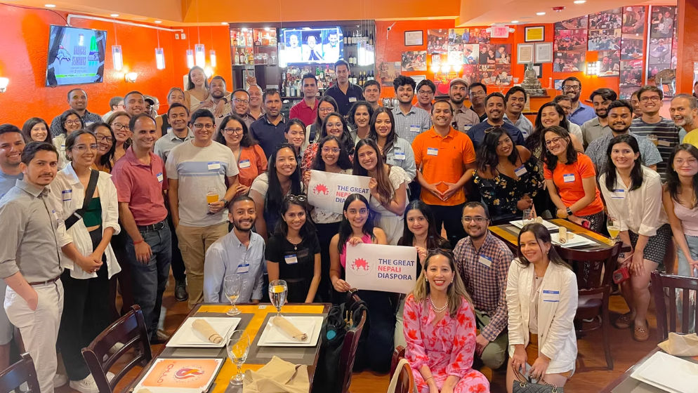 City street with Nepalese diaspora