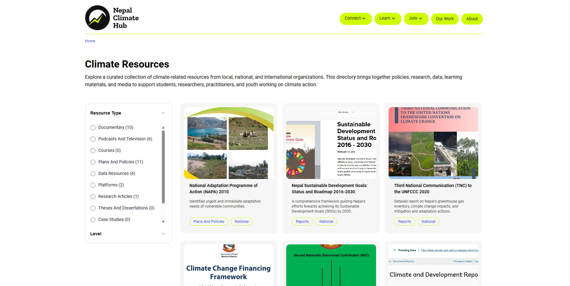 Climate Resources Directory
