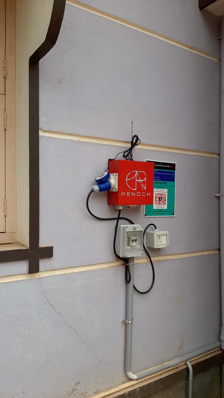 RENOCH electric vehicle charging station in Udupi