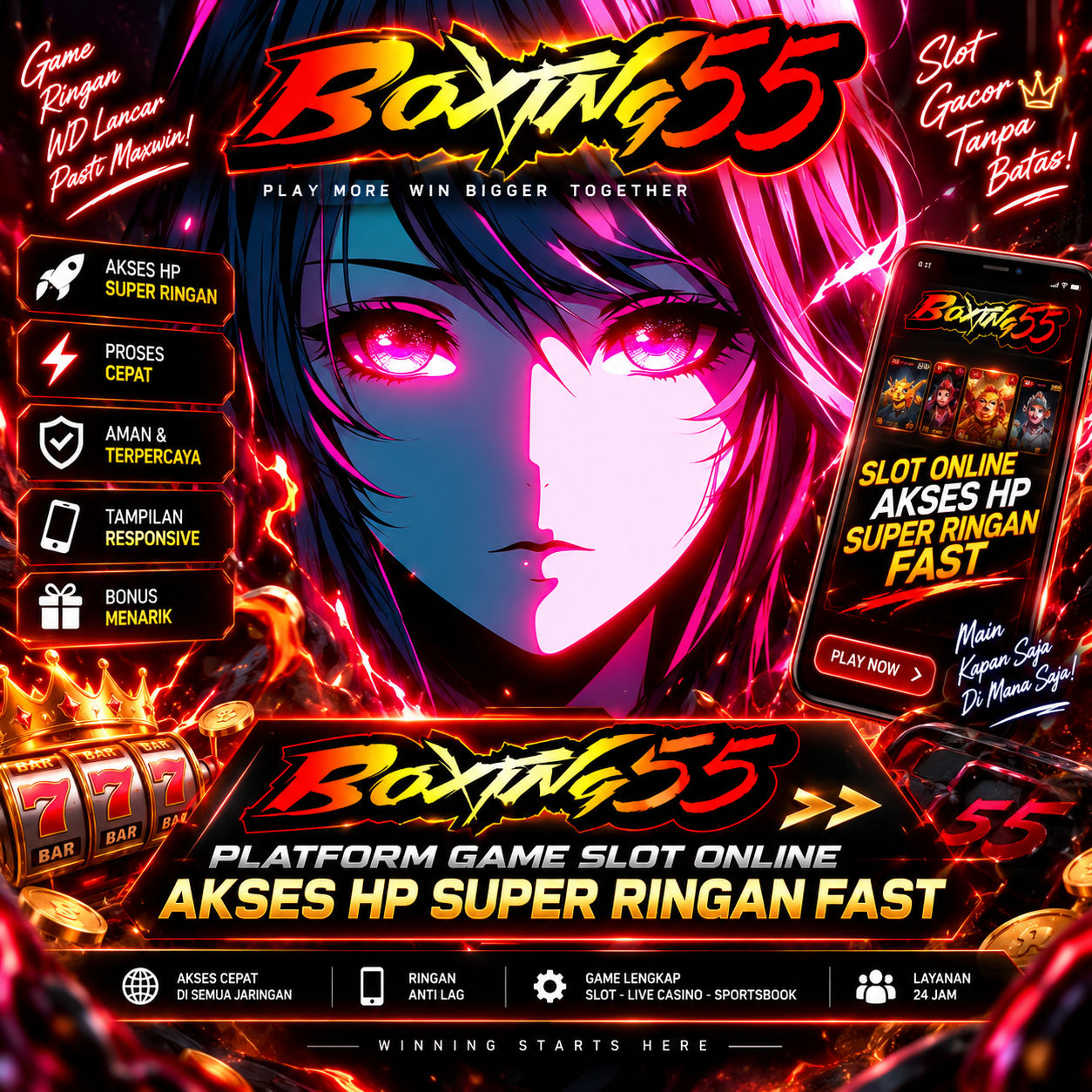 BOXING55 >> PLATFORM GAME SLOT ONLINE AKSES HP SUPER RINGAN FAST by Hey siriusly