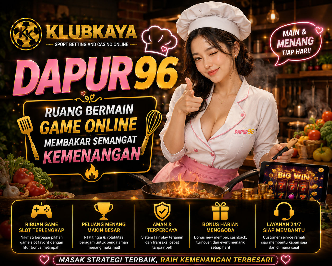 DAPUR96 : Ruang Bermain Game Online Membakar Semangat Kemenangan