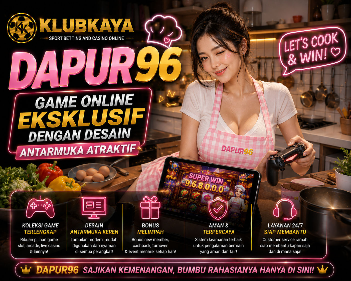 DAPUR96 - Game Online Eksklusif Dengan Desain Antarmuka Atraktif