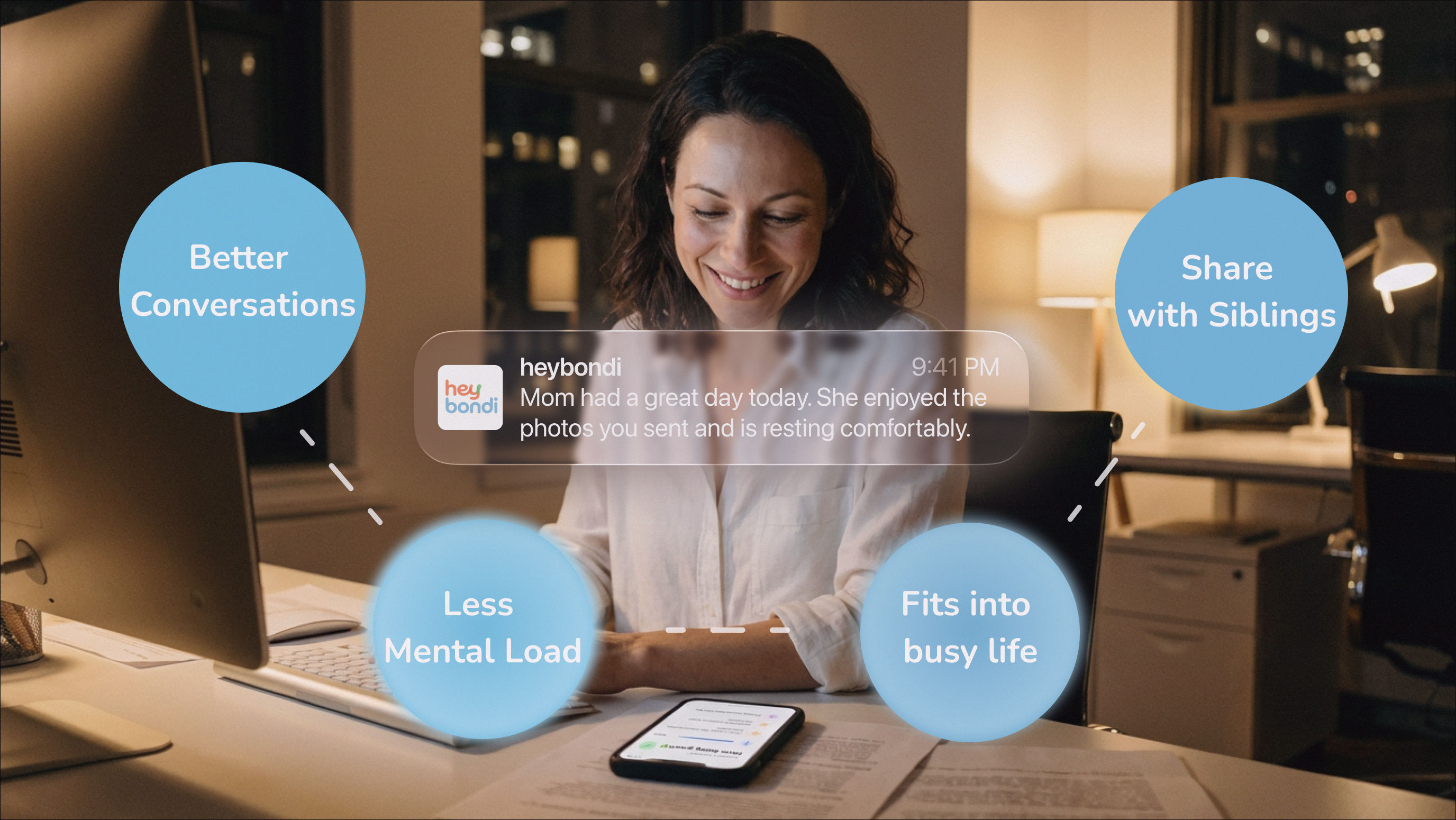 Caregiver peace of mind app view
