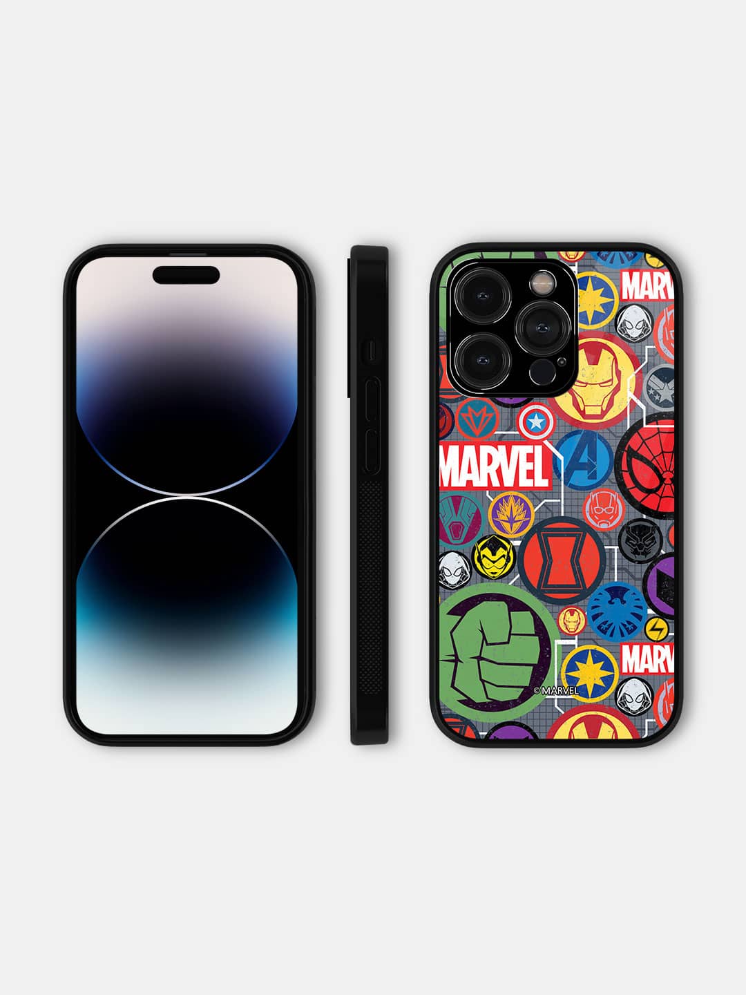 Buy Marvel Iconic Mashup Macmerise Glass Case for iPhone 13 Online