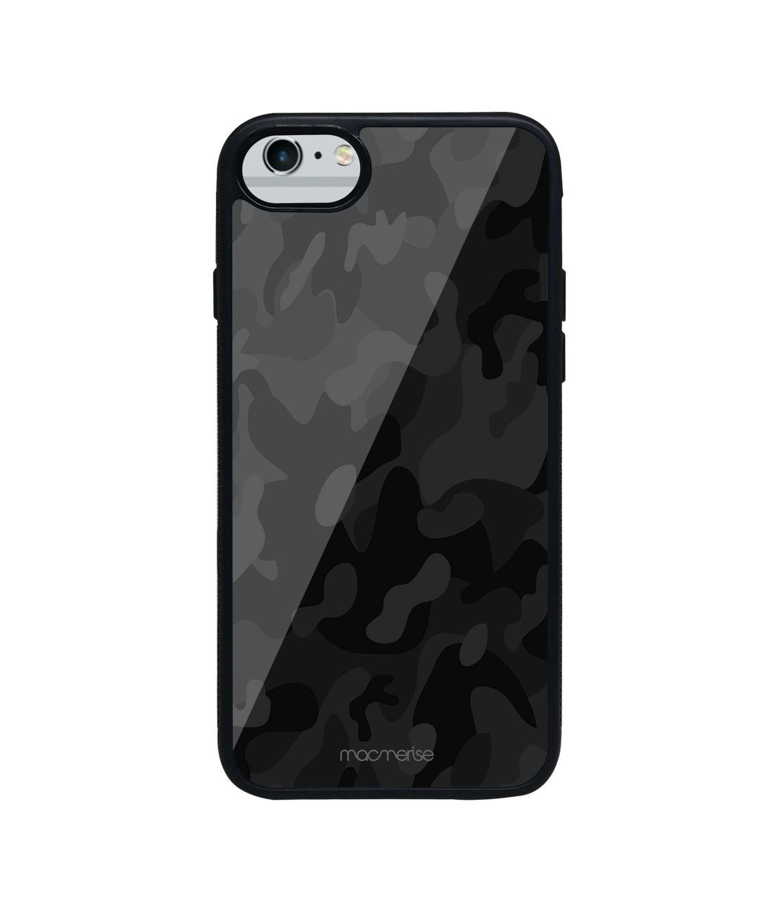 Camo Black - Glass Phone Case for iPhone 6