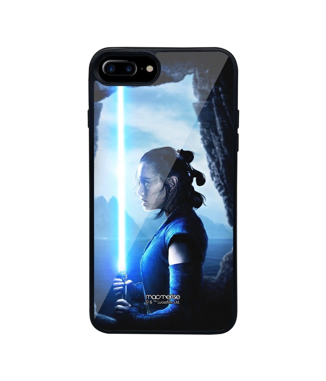 Light Saber Blue - Glass Phone Case for iPhone 7 Plus