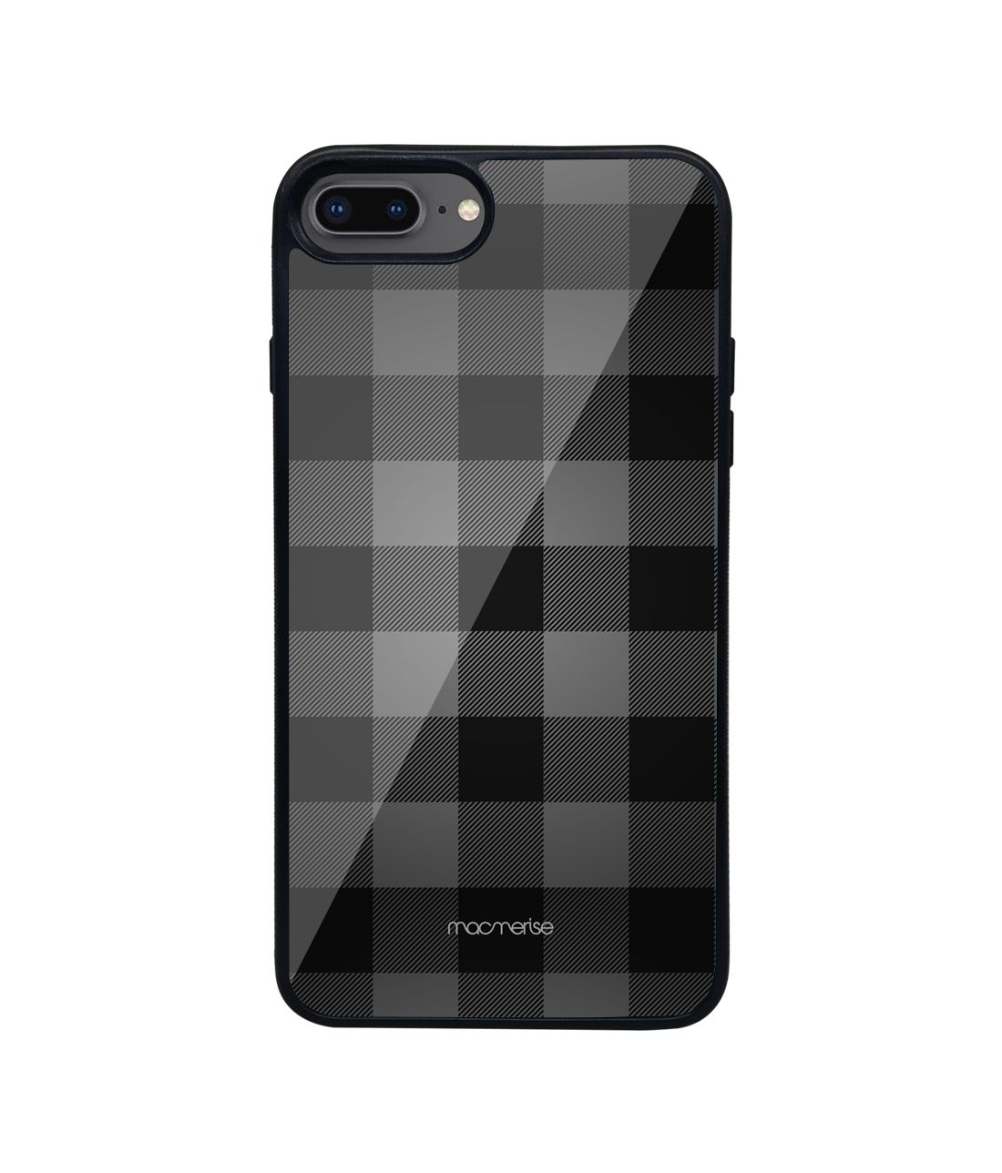 Checkmate Black - Glass Phone Case for iPhone 8 Plus