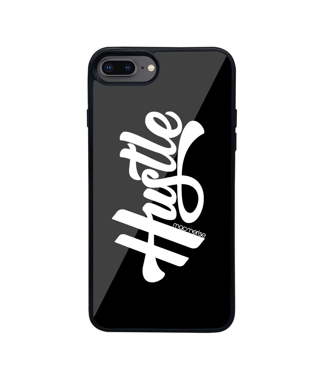 Hustle Black - Glass Phone Case for iPhone 8 Plus