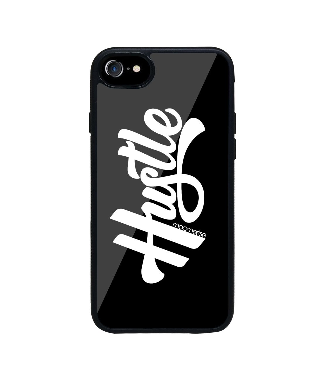 Hustle Black - Glass Phone Case for iPhone 7