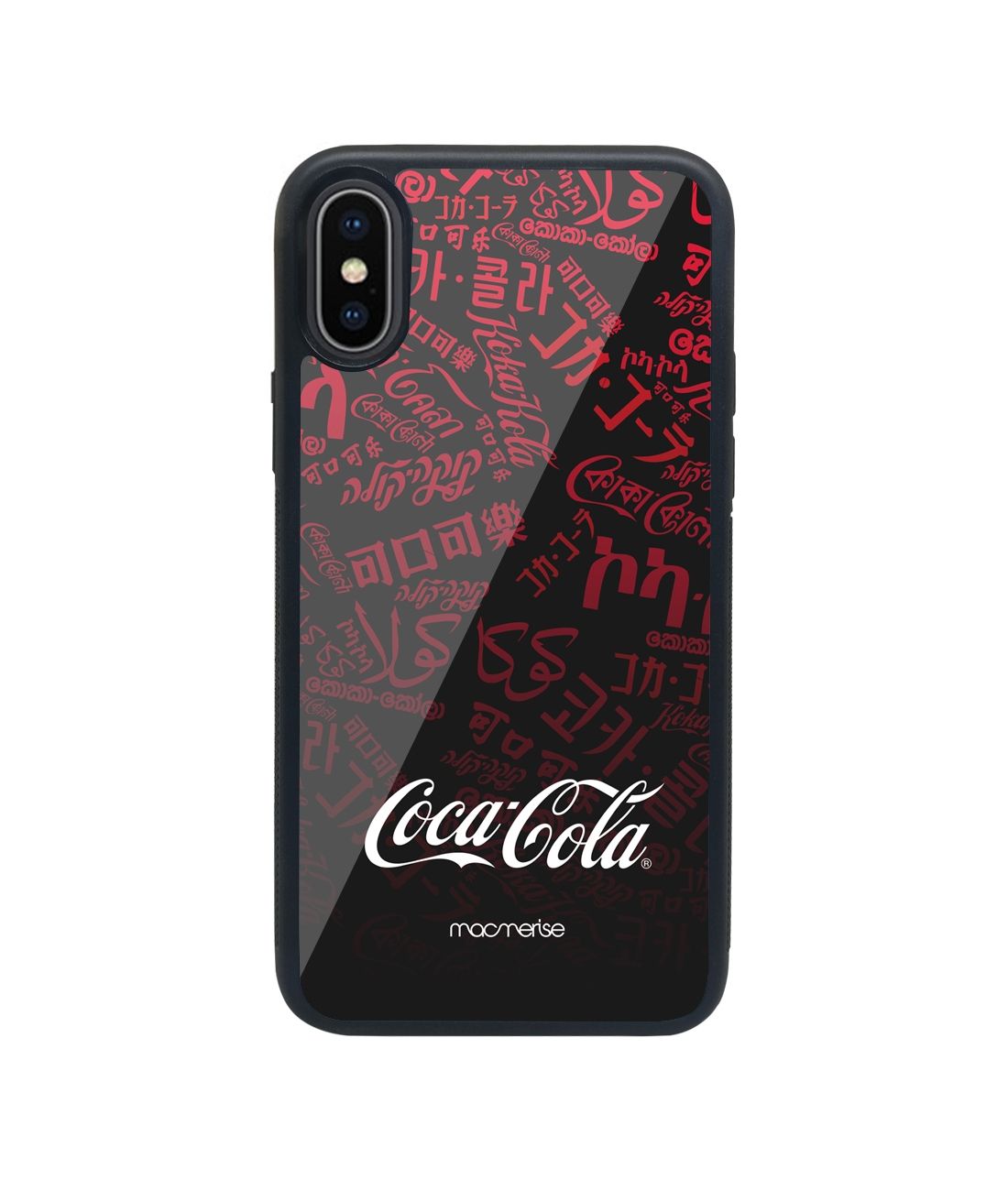I Speak Coke Black - Glass Phone Case for iPhone X