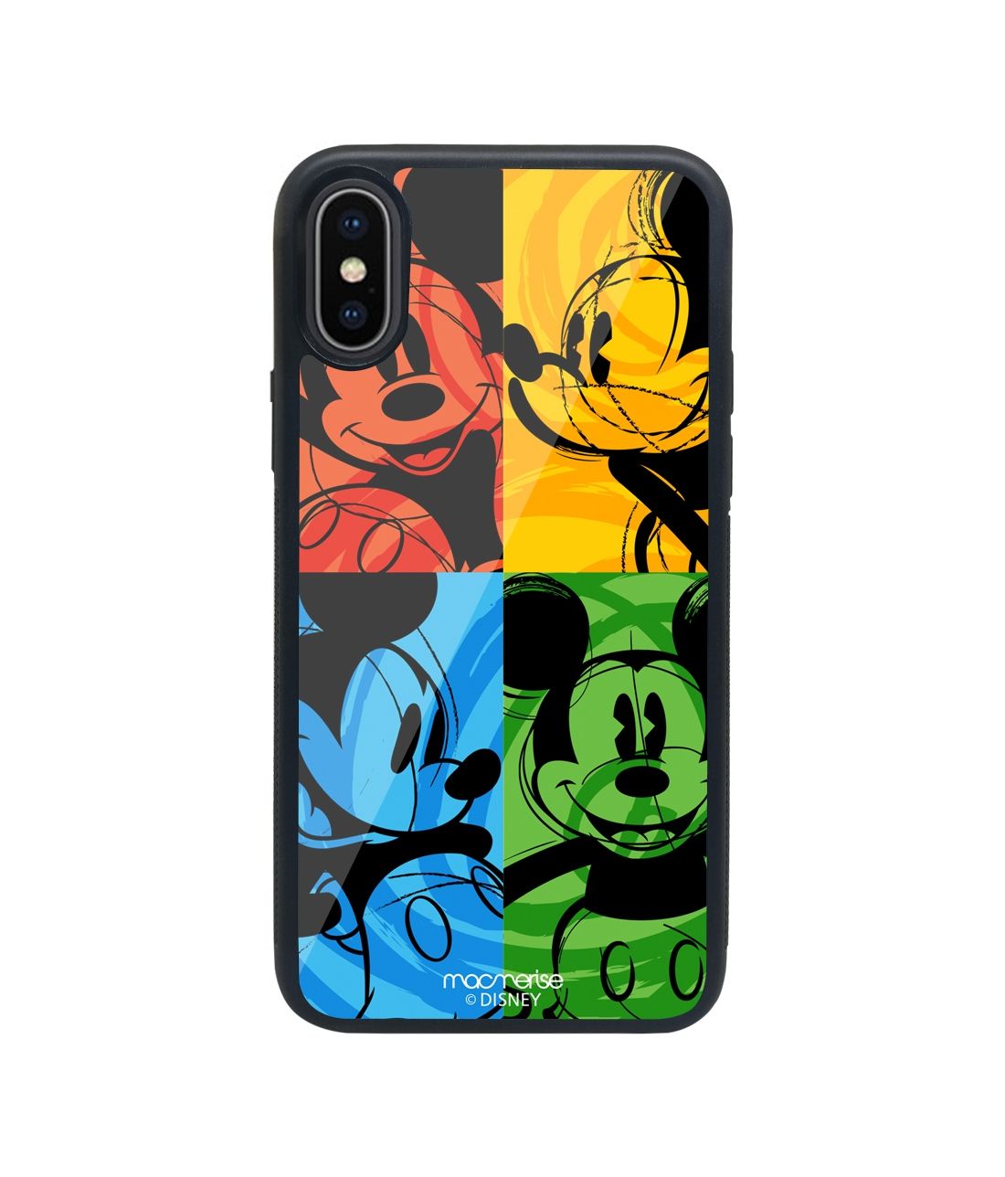 Shades of Mickey - Glass Phone Case for iPhone X