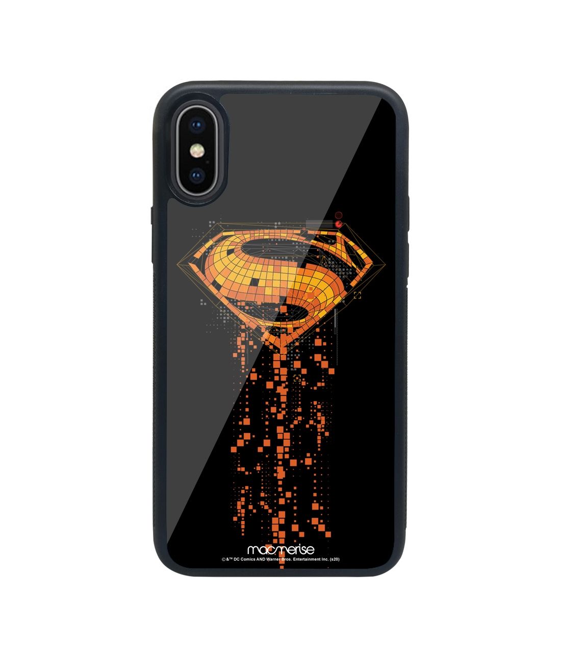Superman Mosaic - Glass Phone Case for iPhone X