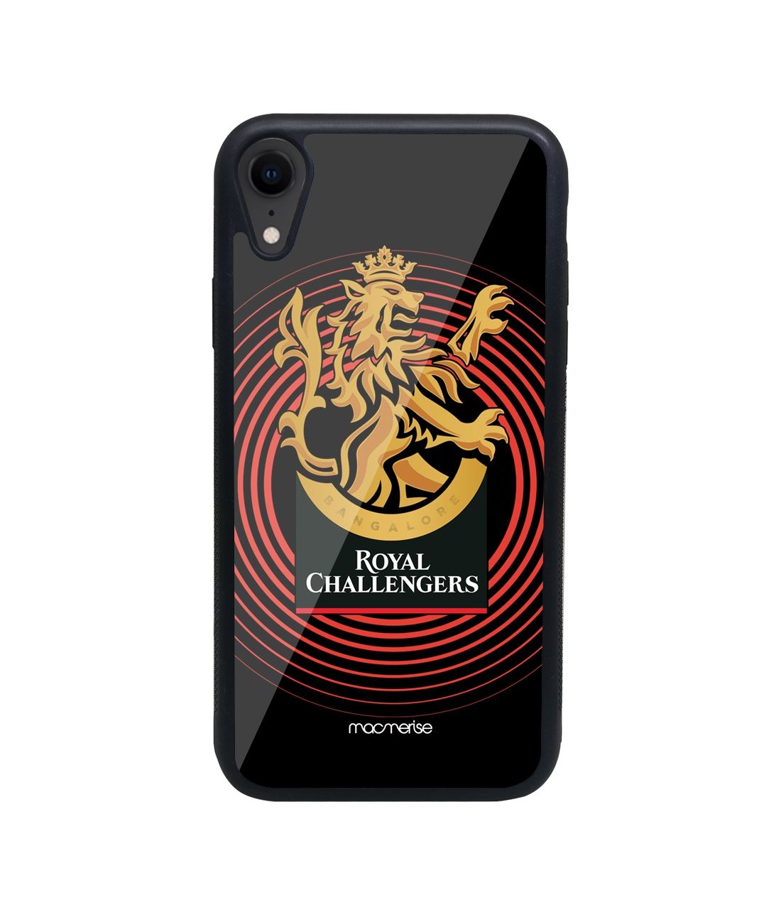 RCB Rings Pattern - Glass Phone Case for iPhone XR