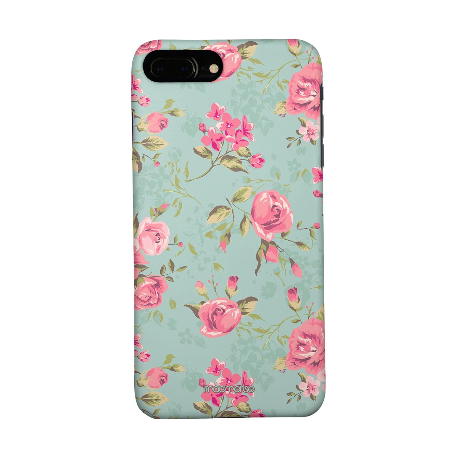 Teal Pink Flowers - Sleek Phone Case for iPhone 7 Plus