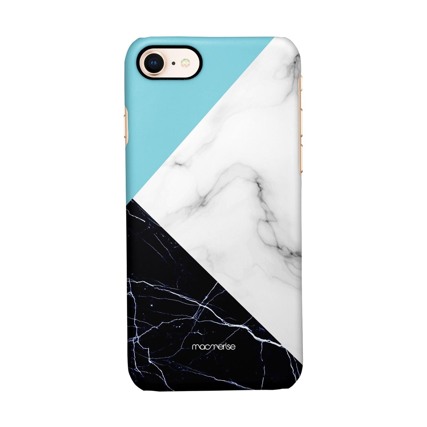 Marble Triangles Blue - Sleek Case for iPhone 7