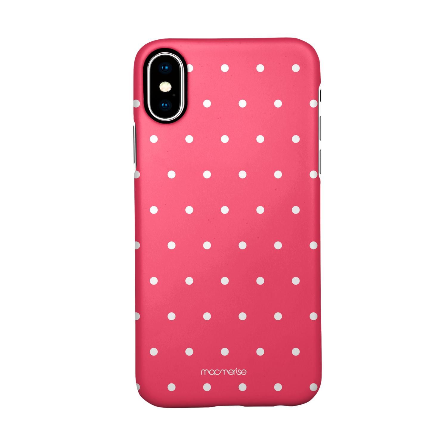 Polka Dot Pink - Sleek Case for iPhone X