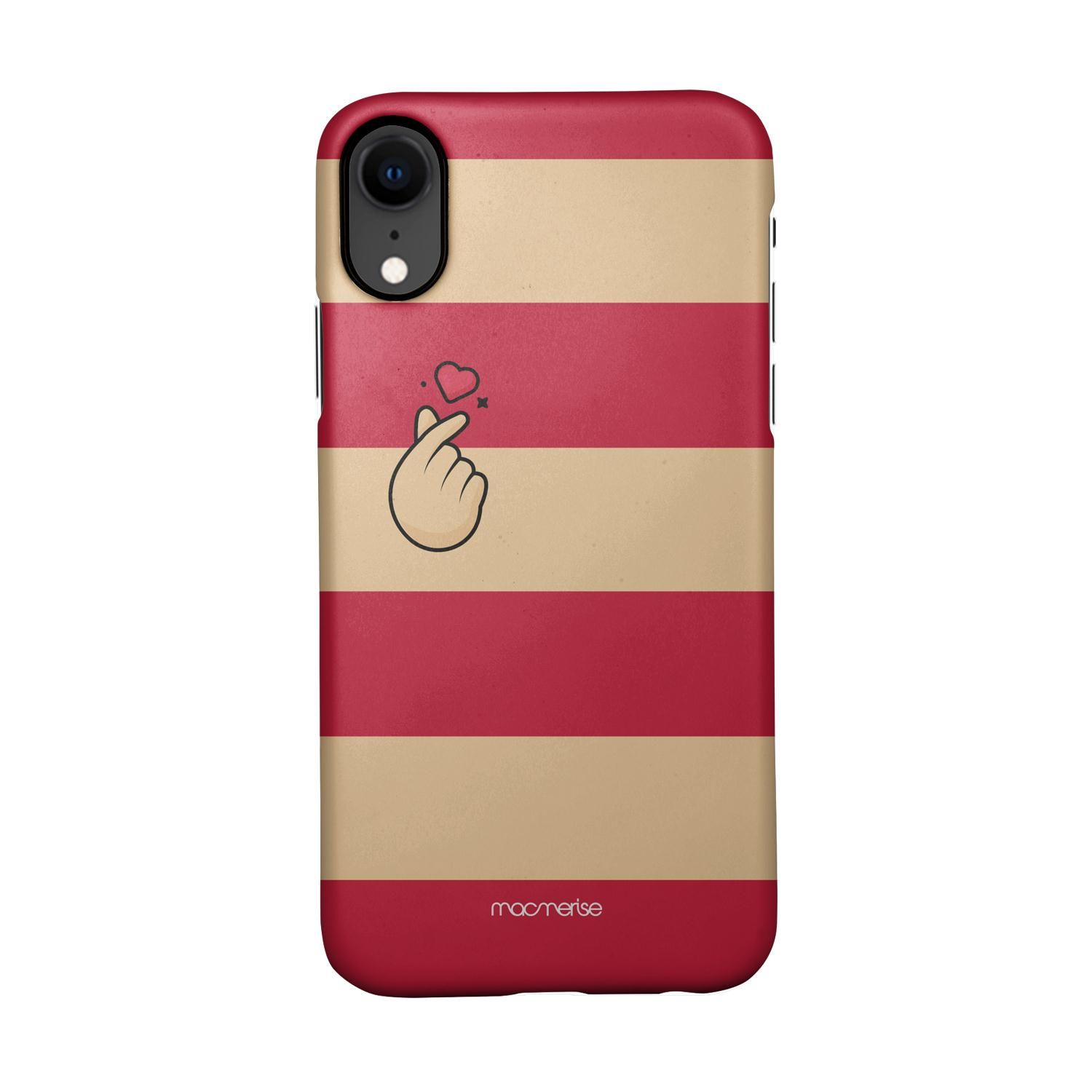 Korean Heart Sign - Sleek Case for iPhone XR