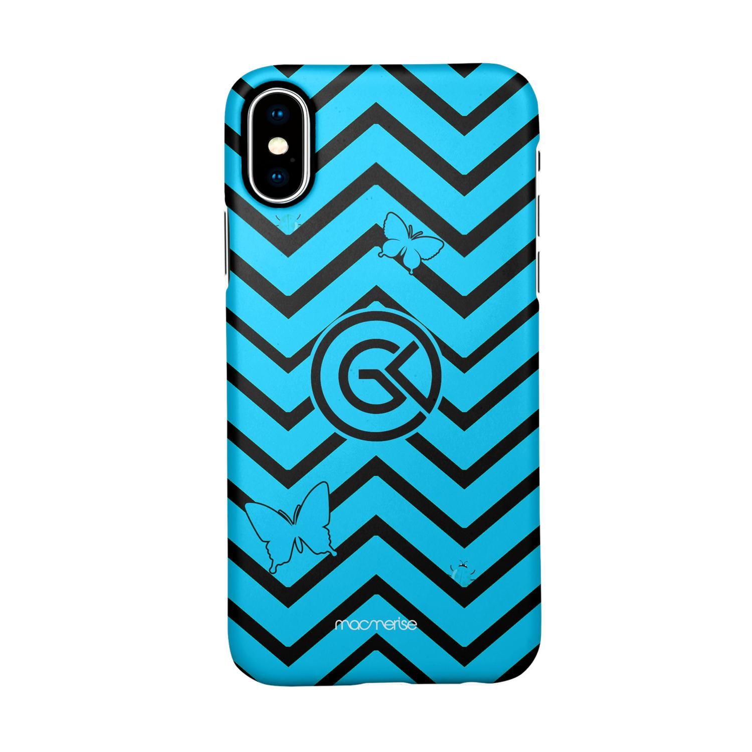 Waves Blue - Sleek Case for iPhone XS