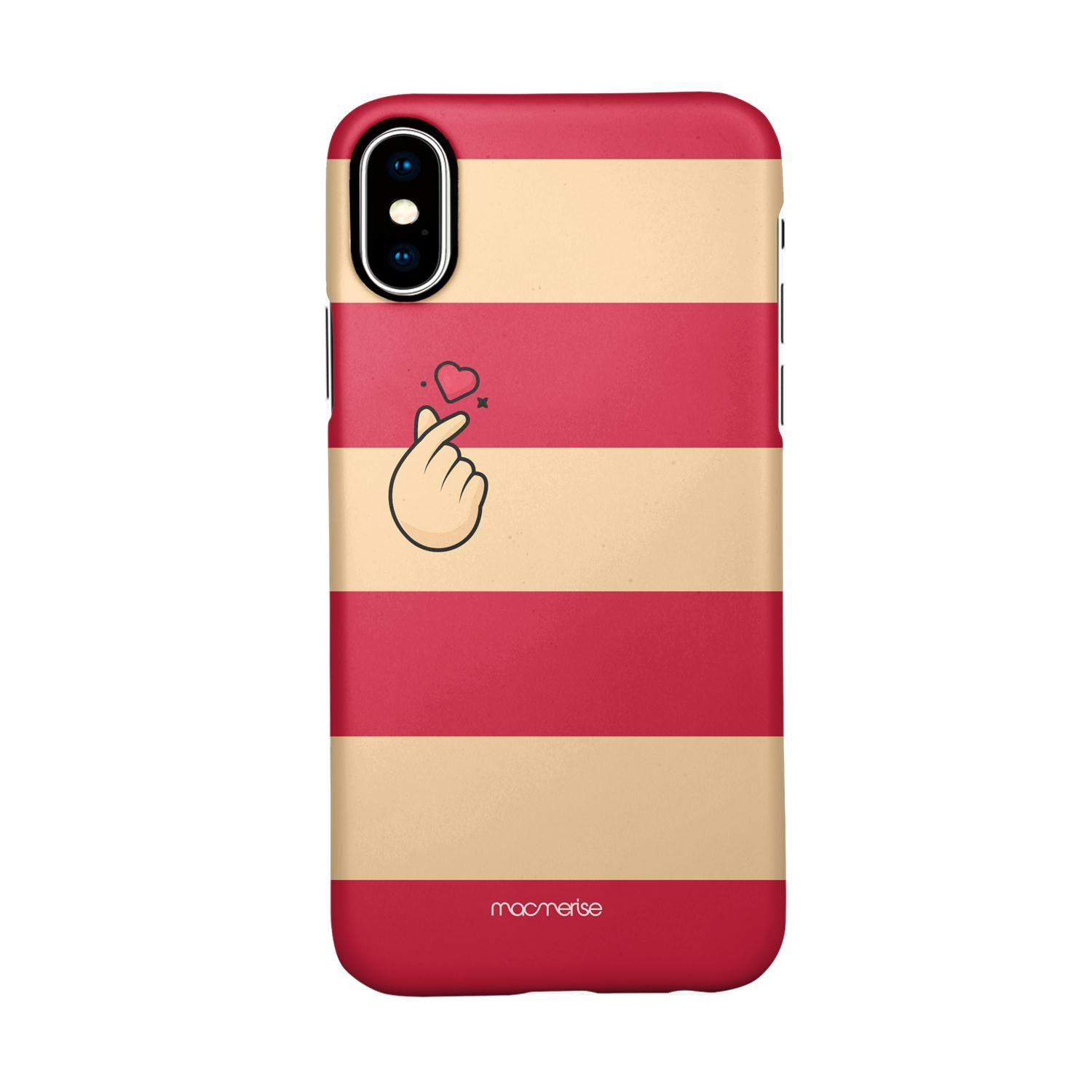 Korean Heart Sign - Sleek Case for iPhone XS