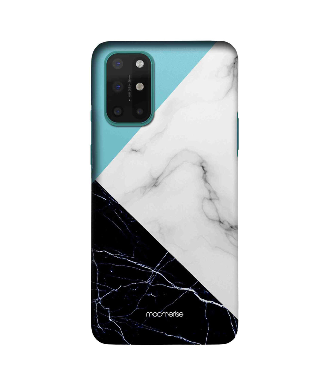 Marble Triangles Blue - Sleek Case for OnePlus 8T