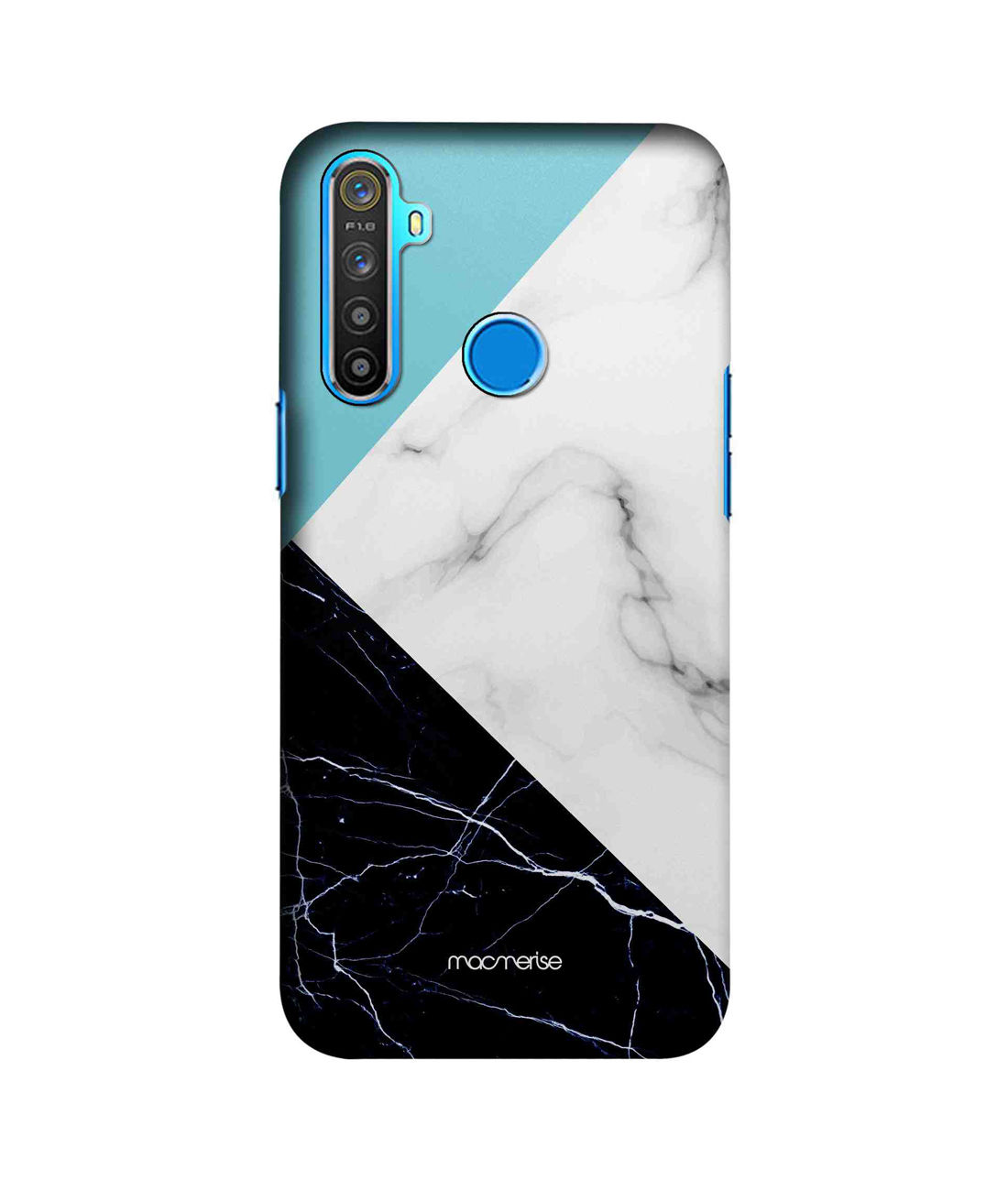 Marble Triangles Blue - Sleek Case for Realme 5