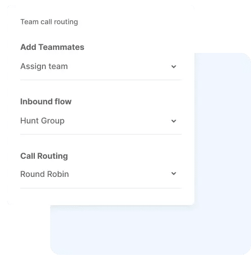 PhoneSpeak call routing setting user interface